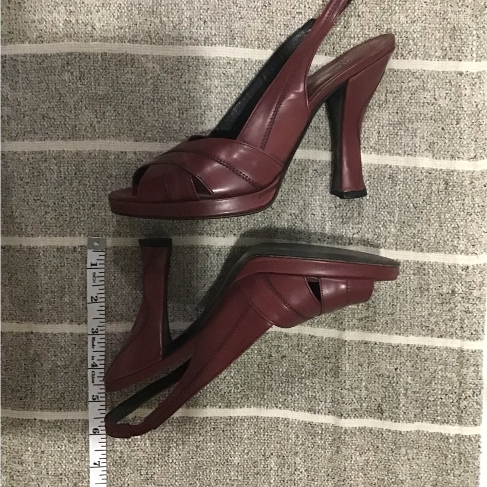 Via Spiga Burgundy Stitched Slingback sz. 6.5 - Picture 6 of 6